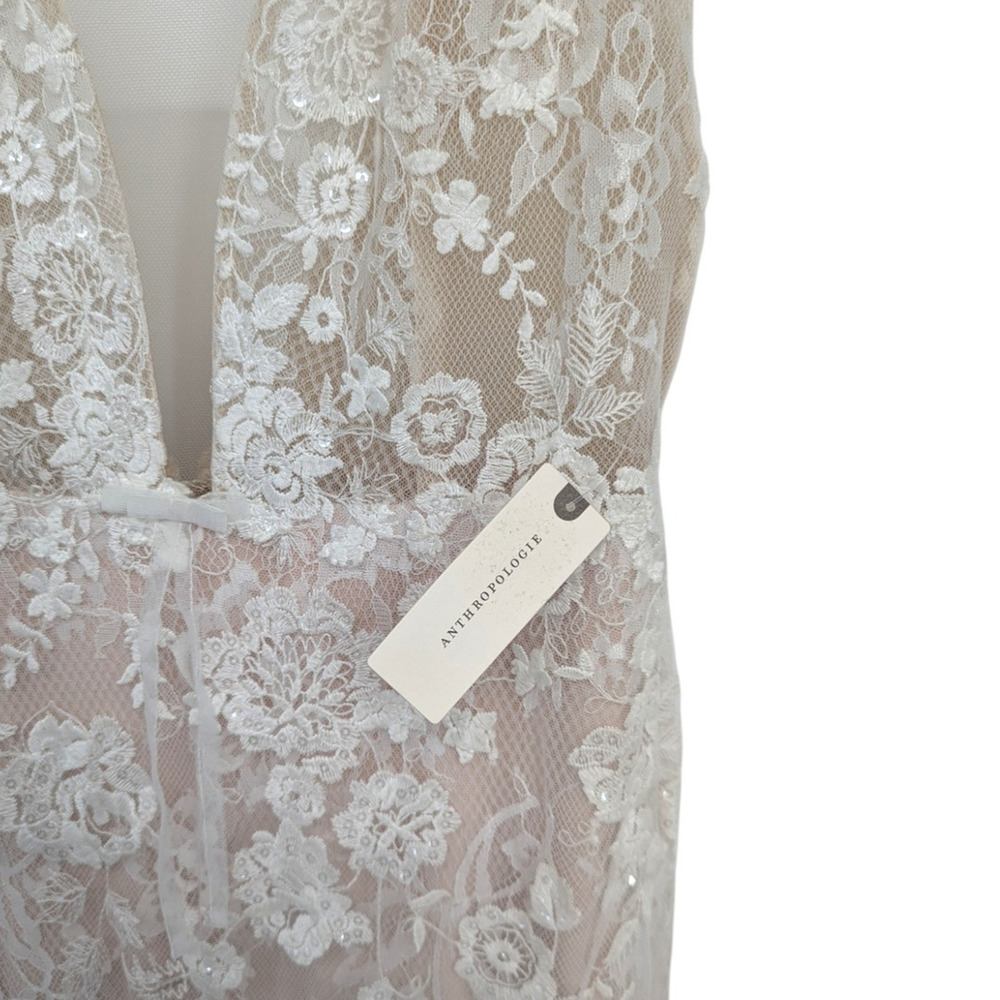Rish Azalea BHLDN Anthropologie Lace Wedding Dress Size 12 NWT - Picture 3 of 5